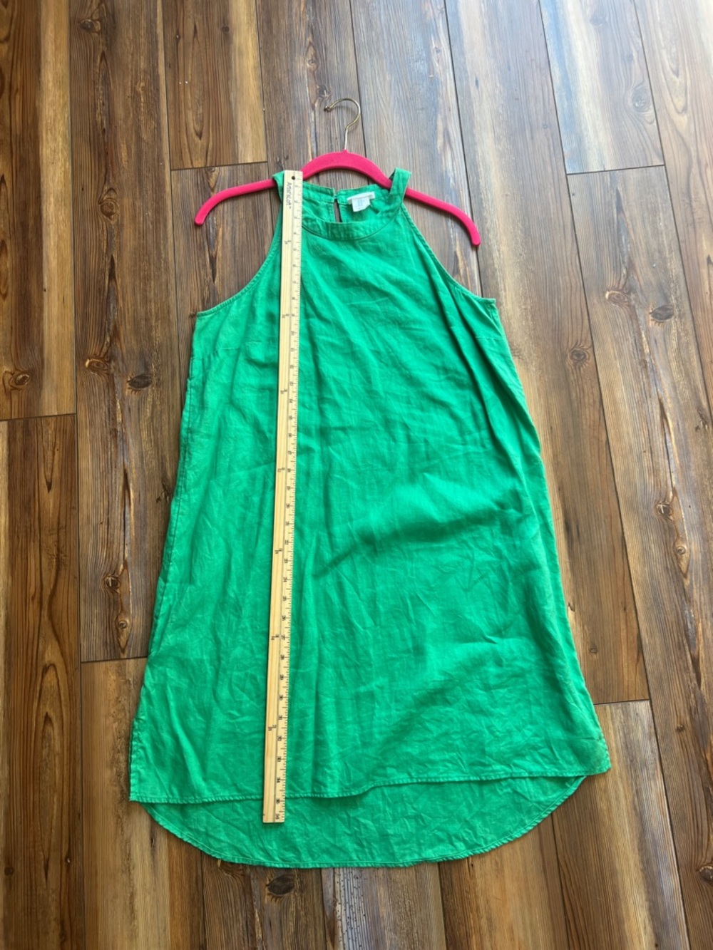 Sigrid Olsen 100% Linen Green Sleeveless Dress Medium - Picture 8 of 9